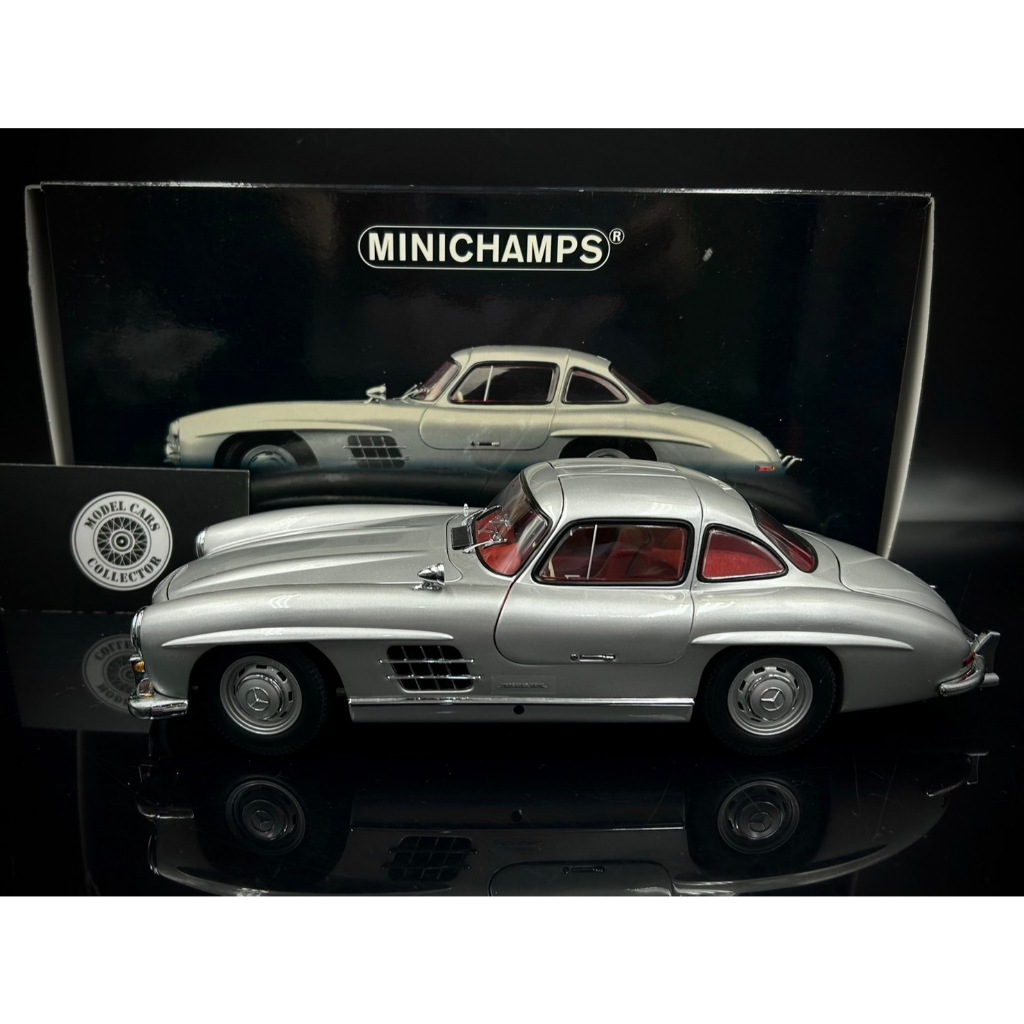 【收藏模人】Minichamps Mercedes-Benz 300 SL 1954 初版 銀色 1:18 1/18