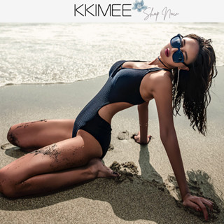 KKimee＊臺灣發貨📦【現貨】泳衣【若隱若現深V】挖洞露背【SB45】超修身露腰性感連身泳衣 遊泳衣 BIKINI 溫