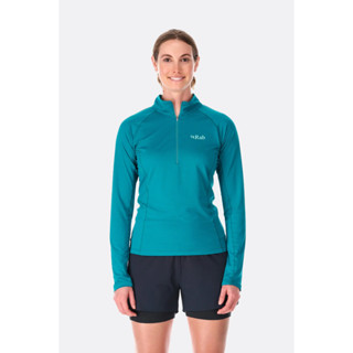 [阿爾卑斯戶外 三峽] RAB Sonic LS Zip 長袖透氣拉鍊排汗衣 女款 鯨魚灰 QBL04