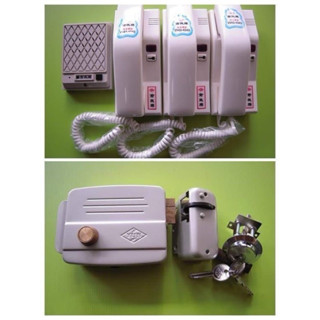 俞氏牌電鎖對講機 LT-320B 單戶門口機+3臺室內分機+電鎖含電源供應器全套裝組 原廠全新品保證一年