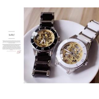 Valentino 范倫鐵諾 機械款 鏤空機芯自動機械陶瓷錶 男錶 女錶 手錶 不鏽鋼帶男女手錶