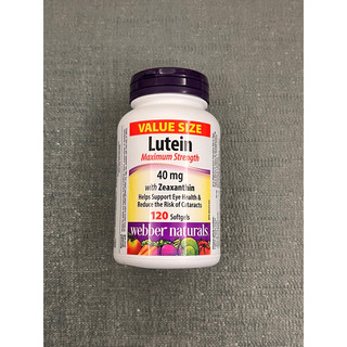 現貨 快速出貨 加拿大直送🇨🇦 Webber Naturals Lutein 葉黃素40mg + 7mg玉米黃素120錠