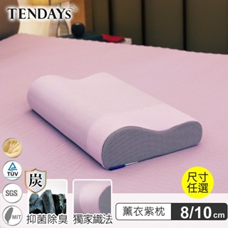 【TENDAYS】記憶枕 玩色柔眠枕 薰衣紫（8cm 10cm 枕頭高度可選）人體工學枕