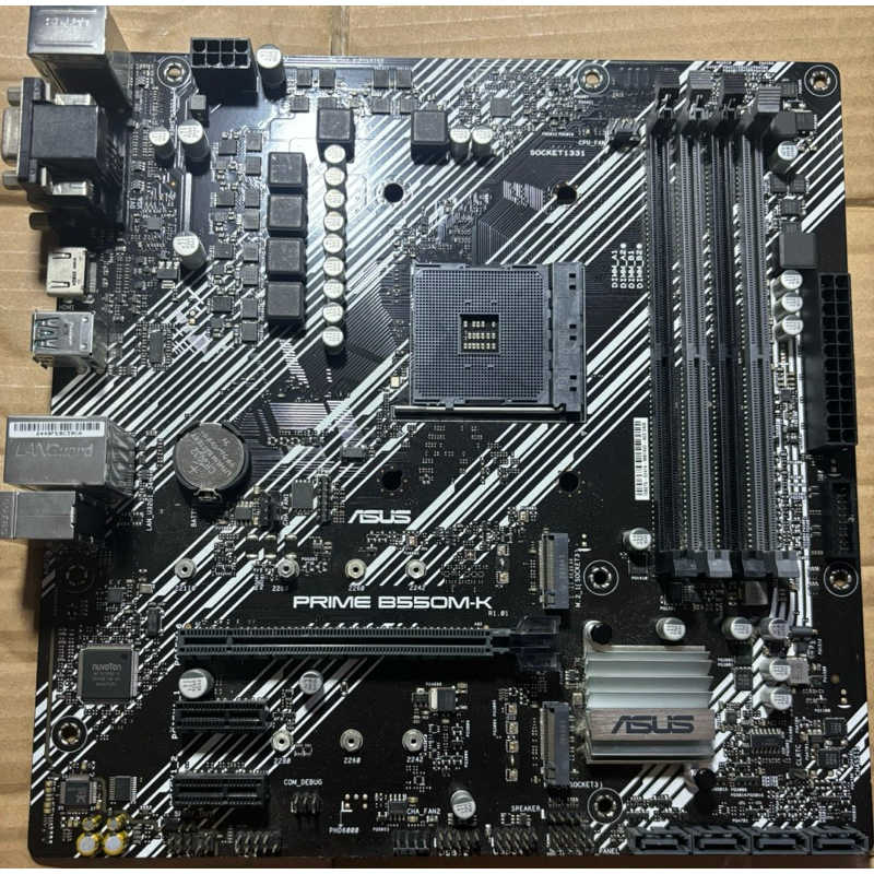 （保固30日）華碩主機板PRIME B550M-K、支援AMD RYZEN AM4腳位CPU、二手良品、約八成五新