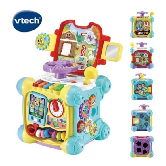 現貨~Vtech學習寶盒  6合1方向盤探索學習寶盒 多面玩具 台灣公司貨