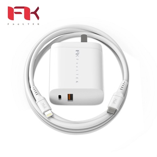 現貨24h💕【Feeltek】蘋果MFI認證 30W雙孔PD快充組合包 (快充頭+CL線) 充電器 充電頭 充電線
