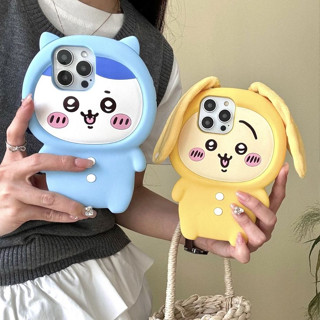 日韓ins大耳朵手提吉伊卡哇立體睡衣烏薩奇iPhone16 15 Promax手機殼14Plus創意12小八11蘋果13