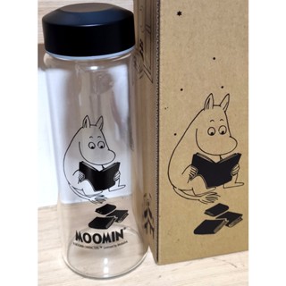 芬蘭 MOOMIN 嚕嚕米-玻璃杯附杯套 430ml 附專屬布套 正版授權商品 SGS檢驗認證