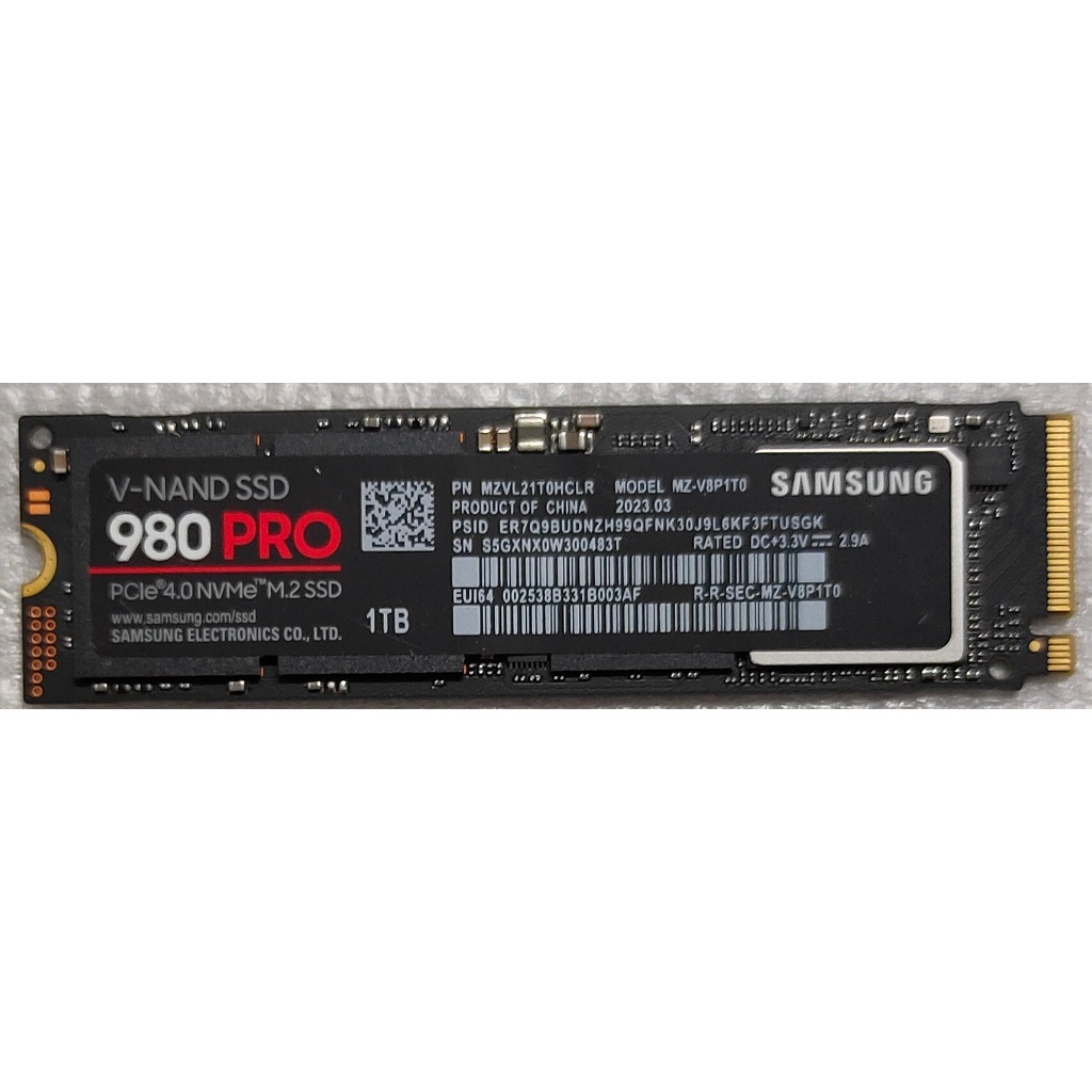 SAMSUNG 三星 980 PRO 1TB NVMe M.2 PCIe 固態硬碟 PS5可用