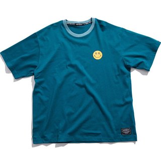 UNDER PEACE 24SS SMILE / TEE 微笑 短T (孔雀藍色) 化學原宿