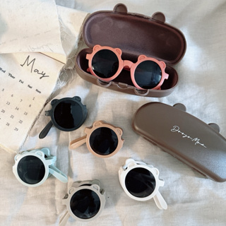 現貨·小熊墨鏡 送特製小熊眼鏡盒▪️可折疊太陽眼鏡 兒童墨鏡（含盒子） 兒童用品 寶寶配件