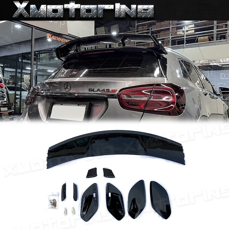 XM碳纖維精品 BENZ X156 W156 GLA 大尾翼 亮黑色 AMG GLA200 GLA250