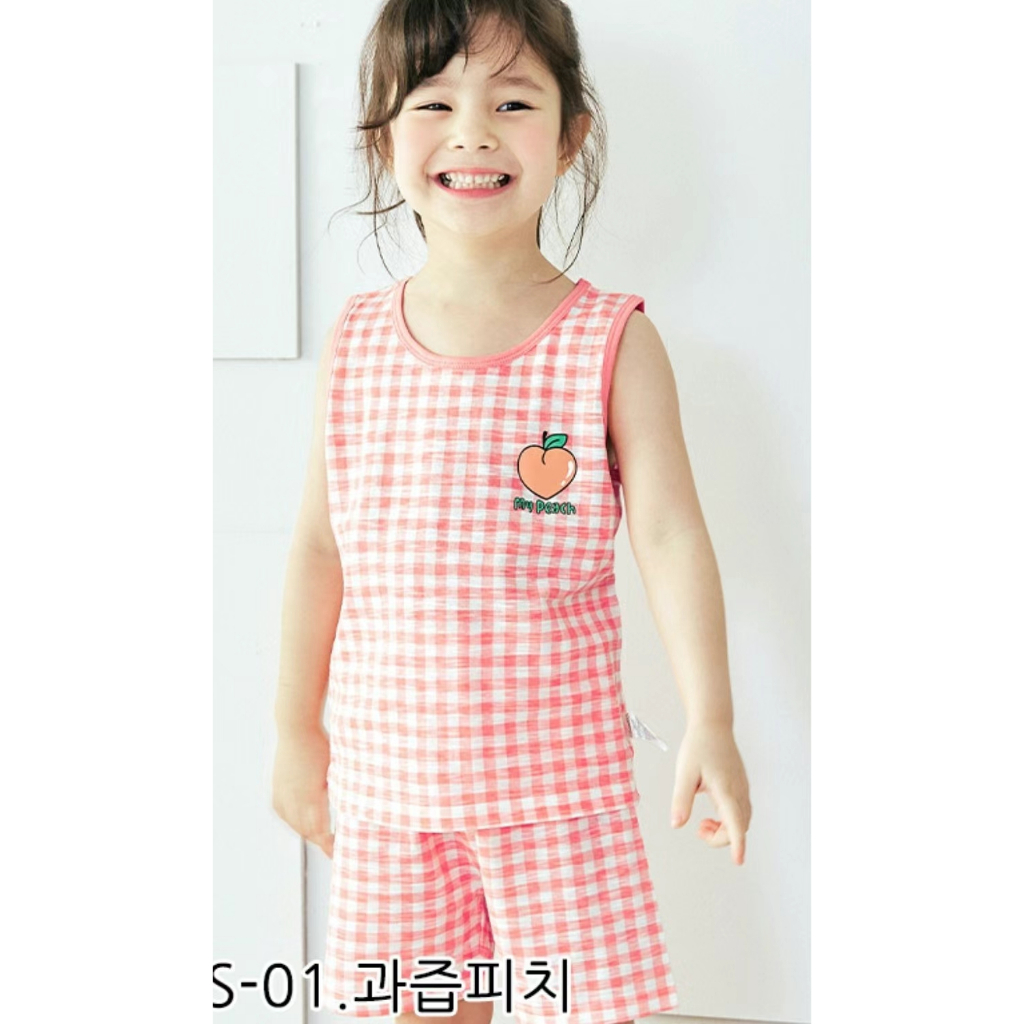 代購 韓國空運 MAYKIDS 夏季新款 『有機/無螢光棉』透氣細柔輕薄兒童無袖家居服