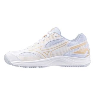 Mizuno Cyclone Speed 4 女 排球鞋 基本款 輕量 白 淺橘 V1GC238000【S.E運動】