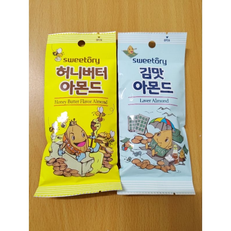 【Sweetory】韓國 蜂蜜奶油杏仁果／海苔杏仁果 30g 堅果