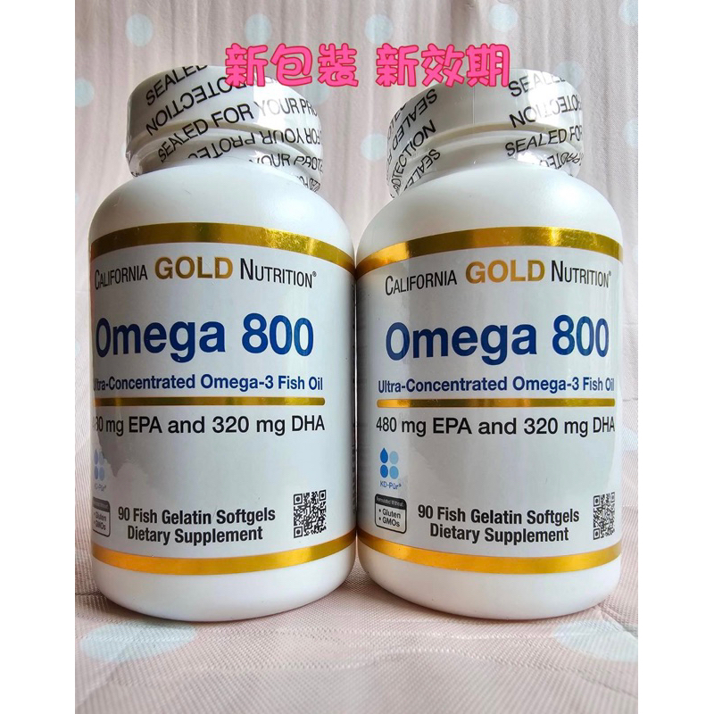 免運  California Gold Omega 800魚油 頂級 Omega-3 魚油，含 80% EPA/DHA