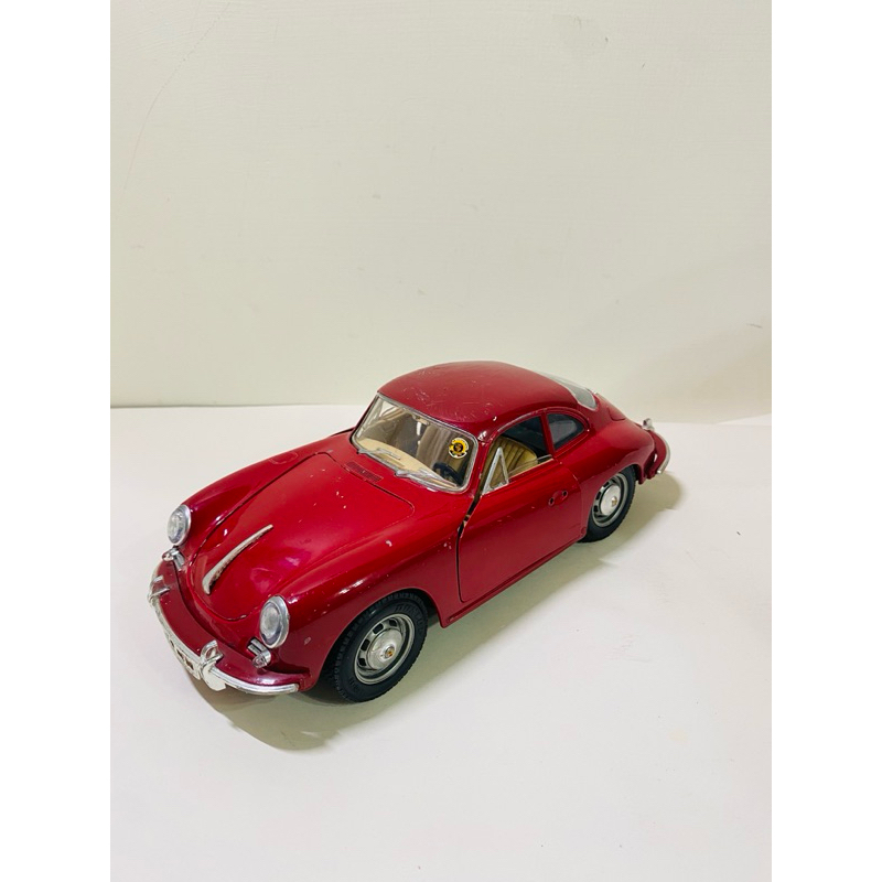 早期 義大利製 Bburago 1/18 PORSCHE 356B 1961 收藏 鐵皮 汽車 玩具車 ～～有斷裂與缺件