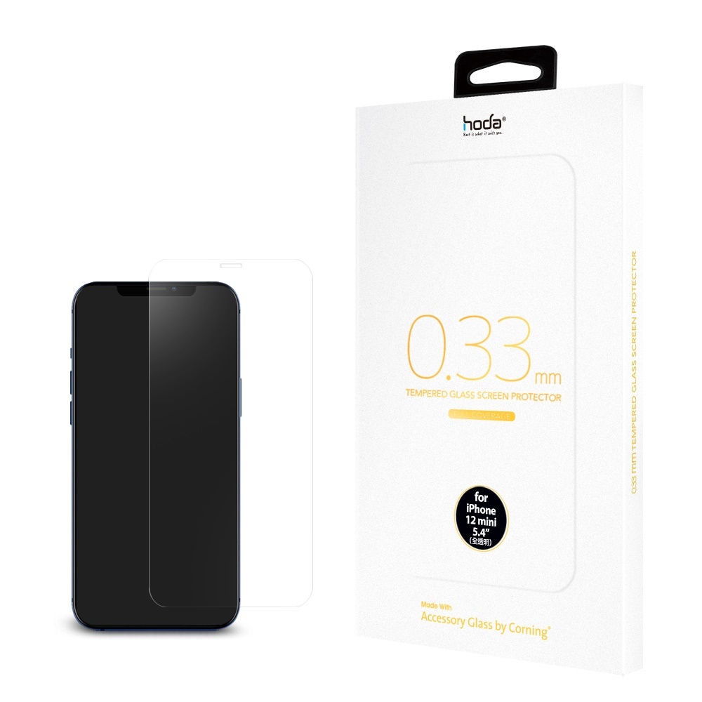 hoda iPhone 12 mini 美國康寧授權2.5D全透明滿版玻璃保護貼