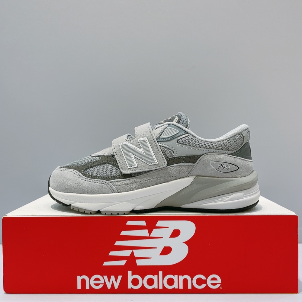 New Balance NB 990 中童 元祖灰 寬楦 魔鬼氈 運動 休閒鞋 PV990GL6