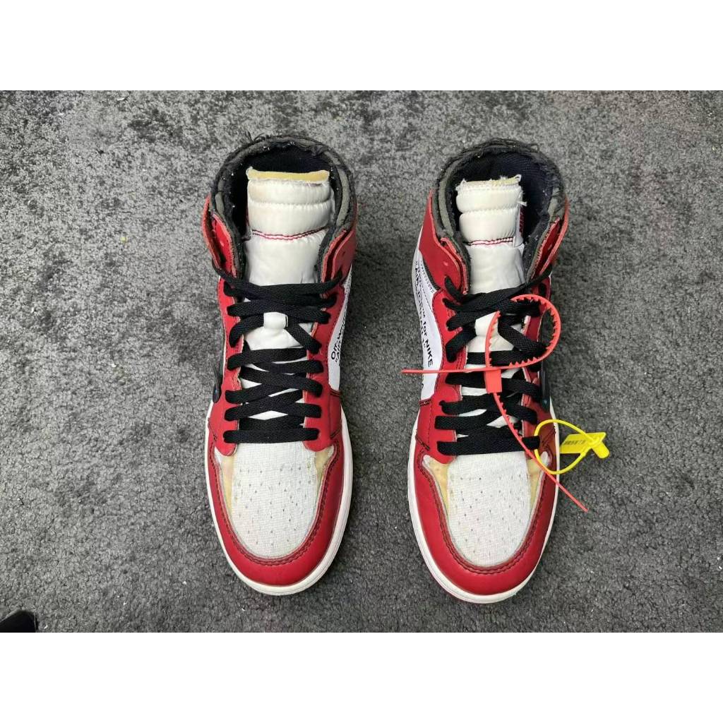 《二手寄賣》Off-White x Air Jordan 1 芝加哥 US10 無盒有扣 鞋況佳