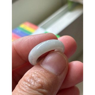 內徑16，國際戒圍10，no101，玉到愛，牛奶白翡翠戒指（戒圈），完美完紋種水稍差！保證緬甸玉A貨翡翠，玉戒