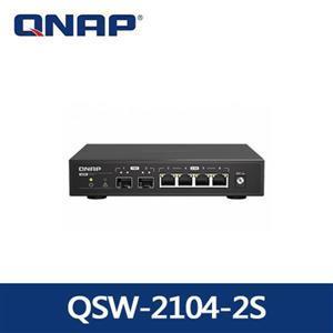 QNAP QSW - 2104 - 2S 6埠 Multi - Gig 五速無網管型交換器 ●雙10GbE SFP