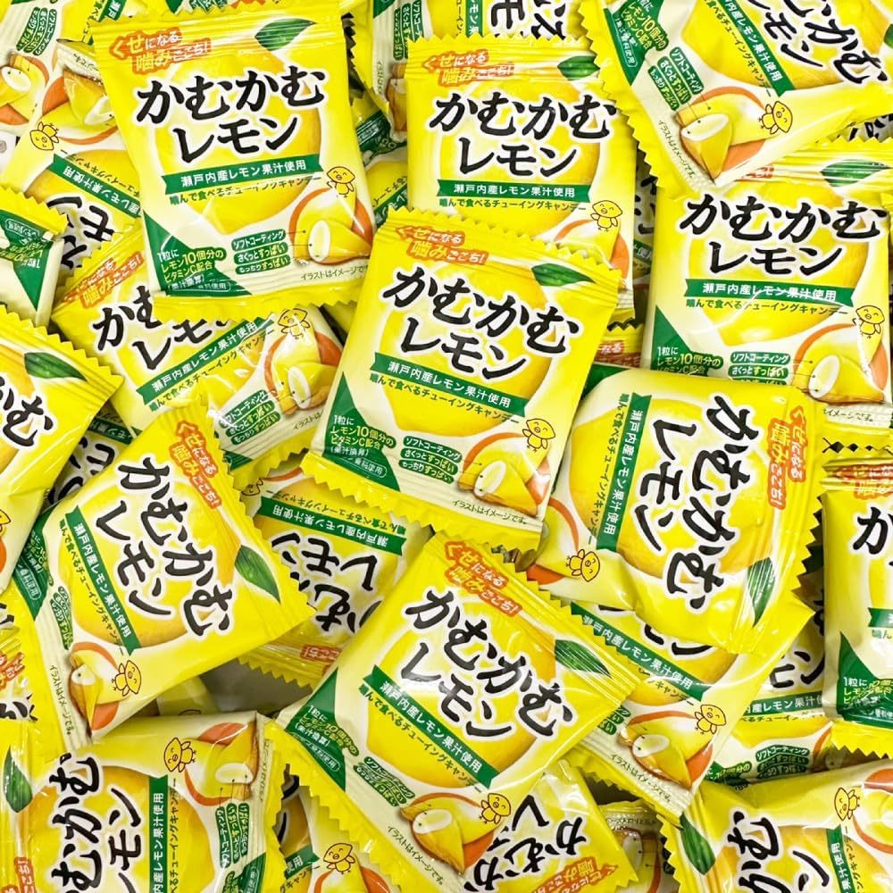 日本代購 かむかむレモン 三菱食品 瀨戶內海咬咬檸檬 檸檬軟糖 檸檬碇 4g×25袋 分享包 現+預