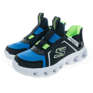 SKECHERS HYPNO-FLASH 2.0 中大童 燈鞋 休閒鞋 黑-403830LBBLM