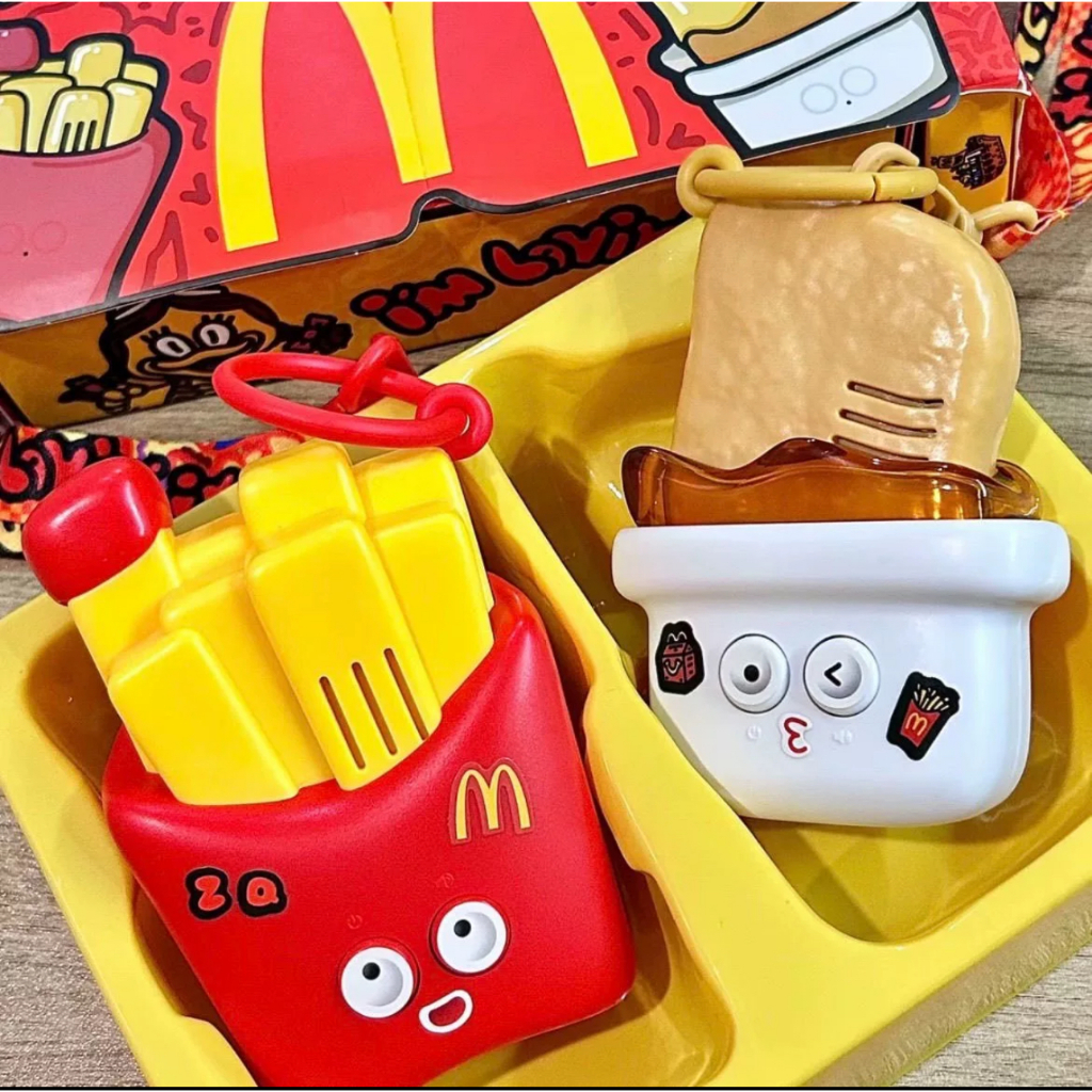 正品2024麥當勞對講機麥樂雞塊薯條造型六一兒童禮物對話機帶貼紙