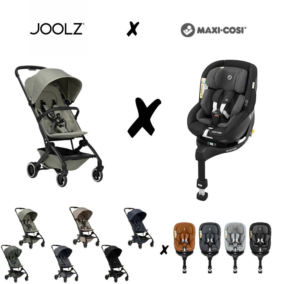 組合優惠【JOOLZ x MAXI-COSI】2024 Aer+ 空氣嬰兒推車 X Mica Pro 360度新生兒汽座