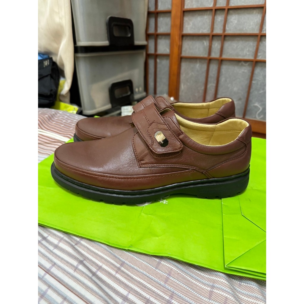 「 二手鞋 」 CUMAR 男版皮鞋 45號（咖啡）鐵4-4