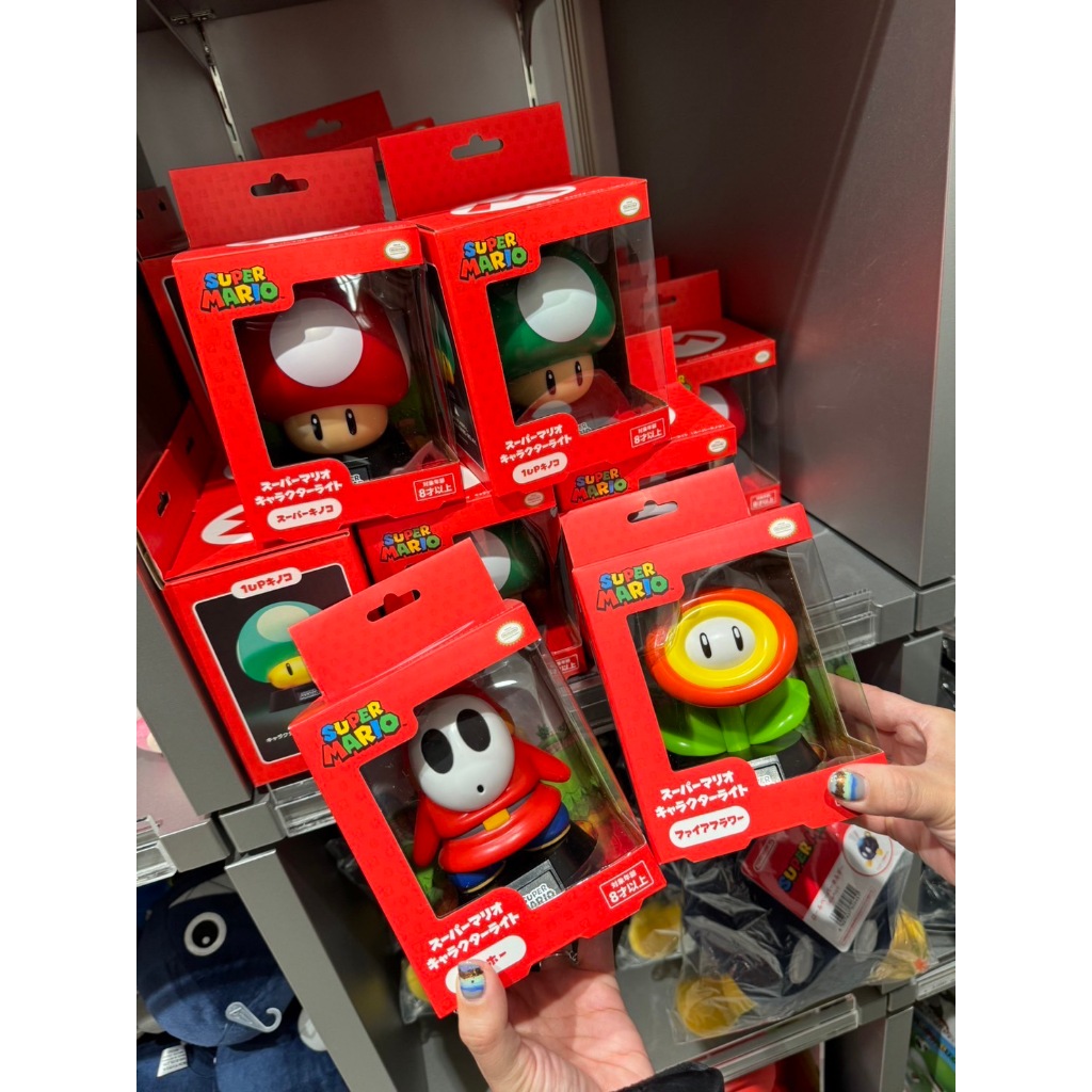 ☆CHIN代購☆ 任天堂 Super Mario 超級瑪利歐 小夜燈 蘑菇 火粒花 紅 綠 現貨