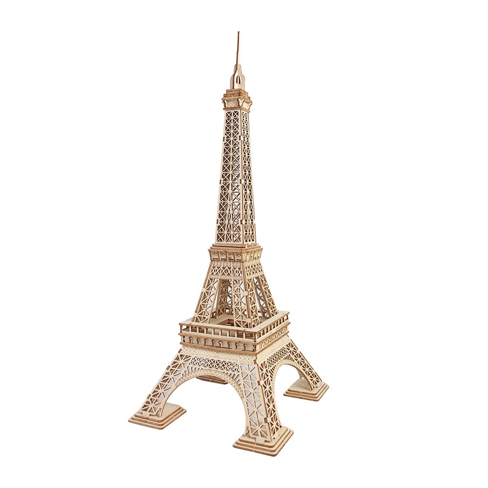 RoboTime 鐵塔 3D 木質 益智模型(公司貨)巴黎鐵塔 卡槽精準拼裝順暢  DIY手做木製拼圖 台灣現貨