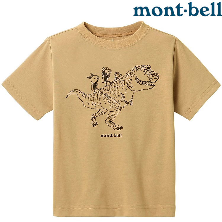 Mont-Bell Wickron 兒童排汗短T/幼童排汗衣 1114585 DINOSAUR 恐龍動物