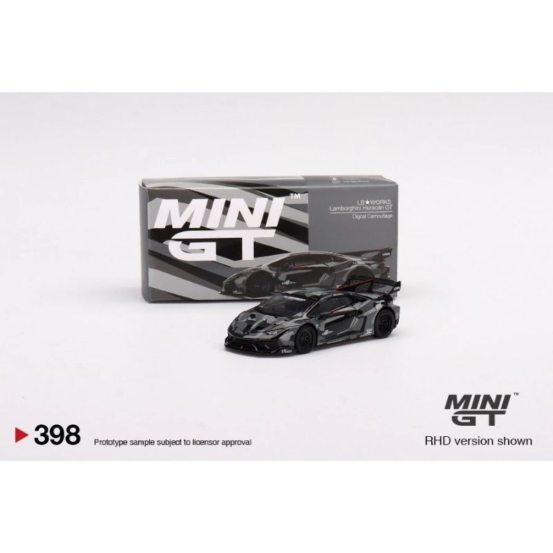 Mini GT 398 LB*WORKS 藍寶堅尼 Lamborghini Huracan灰左駕附膠盒