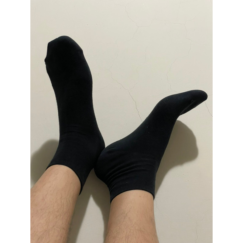男性黑色棉襪（二手）