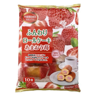 「現貨直接下」日本山內～甜王草莓味/桃子風味/牛奶風味～瑞士捲（10入)