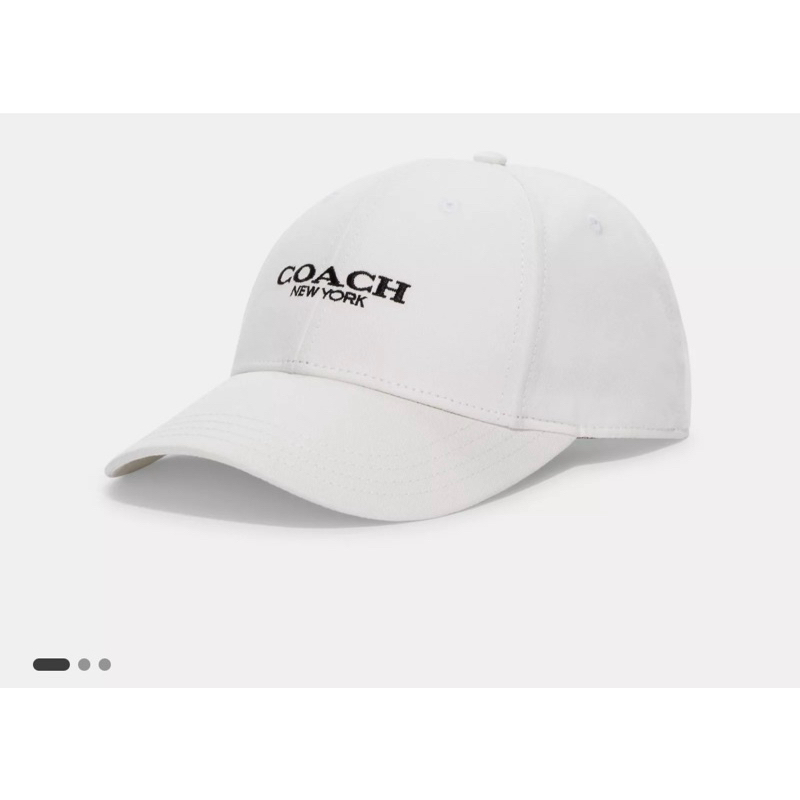 ［全新] Coach 白色官方 正品 刺繡標誌棉質棒球帽 附上原廠紙盒 送禮 情人節 正品 官方