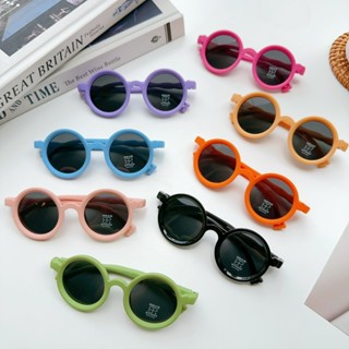 🕶️Q.M SHOP🕶️五月新款-輕巧偏光矽膠彈性ins風時尚圓框兒童墨鏡 太陽眼鏡 輕量 檢驗合格 抗UV400 兒童