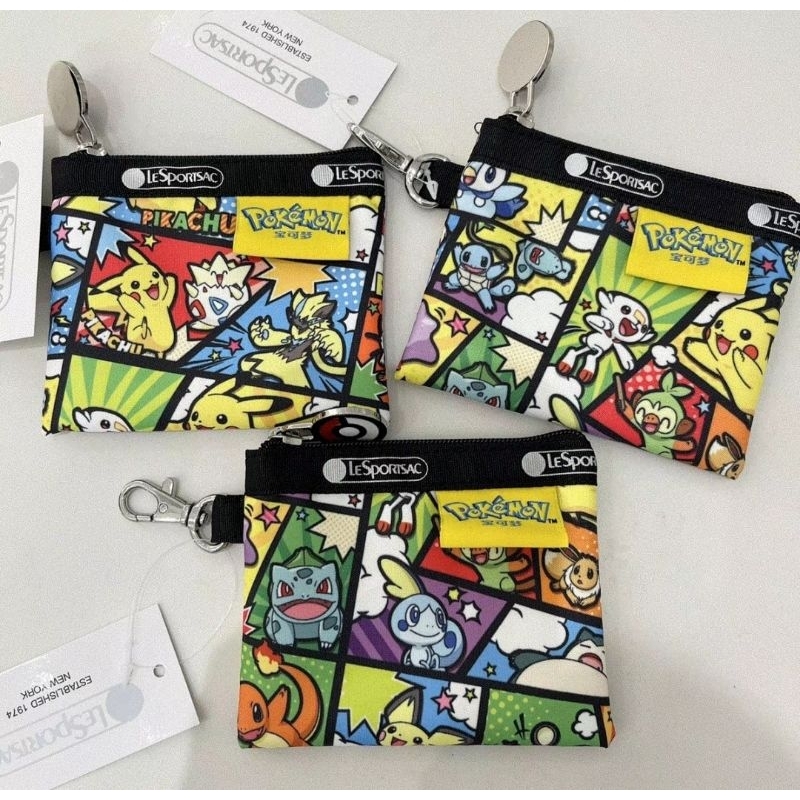 台灣現貨 寶可夢零錢包 lesportsac錢包 鑰匙包 寶貝球 卡比獸 禮物 pokemon 寶可夢吊飾 耳機包