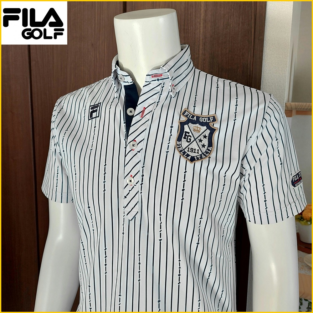 🇯🇵日本二手衣✈️FILA GOLF 條紋POLO衫【男M】FILA GOLF 斐樂 高爾夫 短袖 POLO P161F