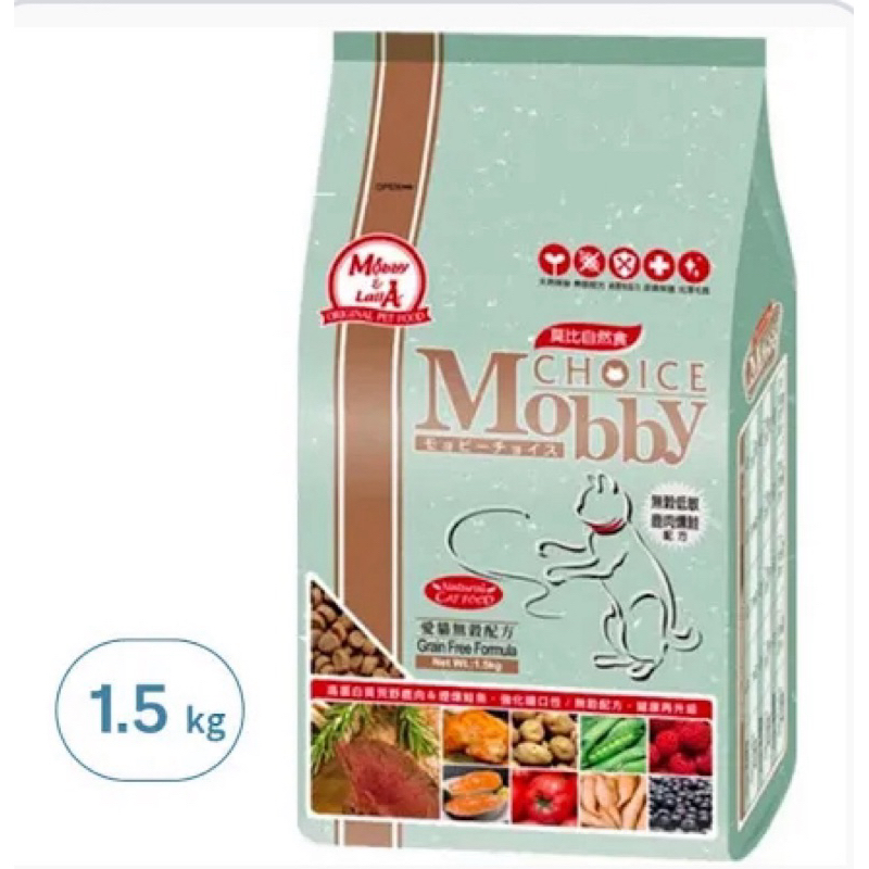 莫比Mobby-愛貓無穀配方 鹿肉鮭魚 1.5kg