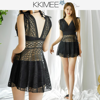 KKimee╭＊【現貨】【大尺碼 3XL】【SC92】波斯米亞民族半透視 性感兩件式泳衣比基尼溫泉 bikini