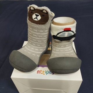 韓國 Attipas 快樂腳襪型學步鞋 (城市小熊) 童鞋 學步鞋 M號