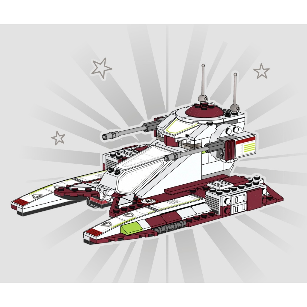 (拆售僅載具無人偶)樂高星際大戰 LEGO Star Wars 75342 共和國坦克 全新