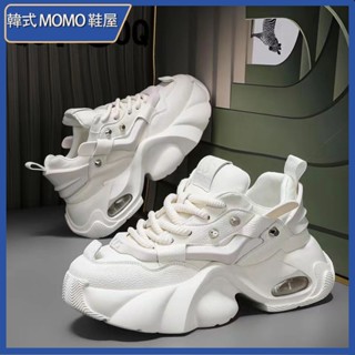 韓式MOMO鞋屋 老爹鞋 隱形增高8cm 氣墊增高鞋 46碼鞋 潮牌老爹鞋 休閒鞋 百搭小白鞋 運動鞋 老爹鞋男 男鞋