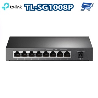 昌運監視器 TP-LINK TL-SG1008P 8埠Gigabit桌上型交換器+4埠PoE