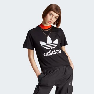 【ADIDAS】TREFOIL TEE 短袖上衣 女 黑 三葉草 運動 休閒 穿搭 IK4035