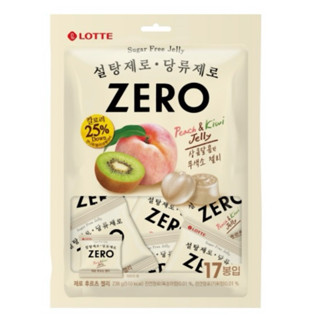 韓國 LOTTE 樂天 零糖 zero 水果軟糖 果凍軟糖 奇異果水蜜桃 238g 韓國零食