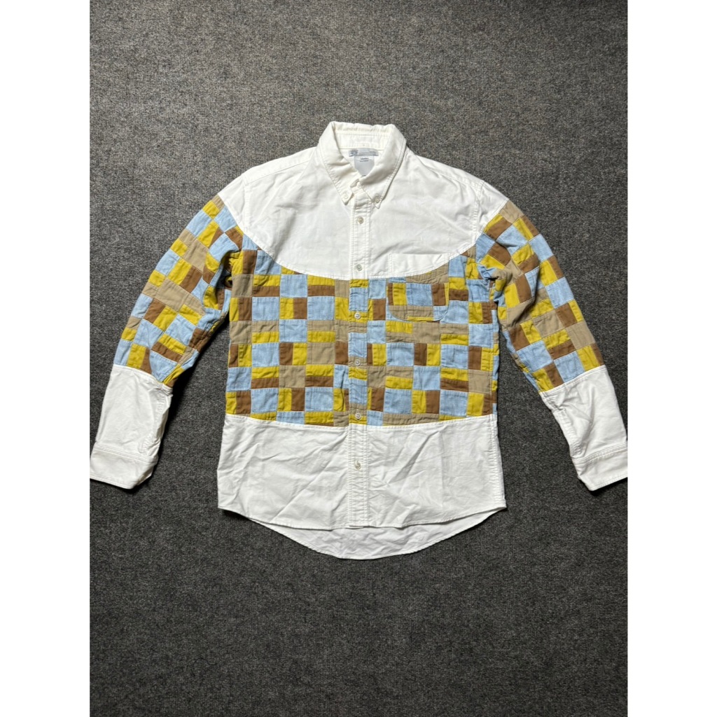 【TACKSTHGOOD】日本製 VISVIM 民族風 經典格紋拼接長袖襯衫 2號